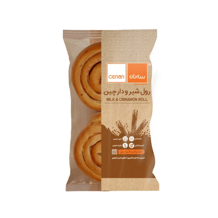 رول شیر و دارچین نان رول شیر دارچین