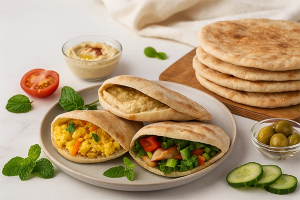 غذا با نان پیتا